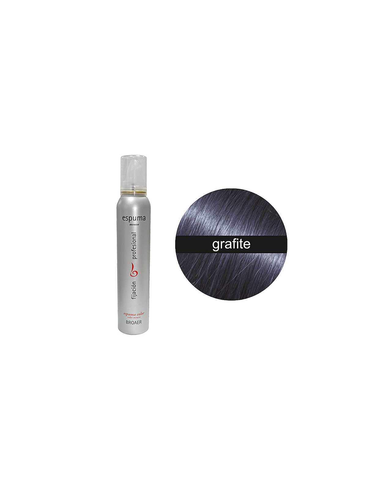 Espuma Broaer de Cor Grafite 200 ml