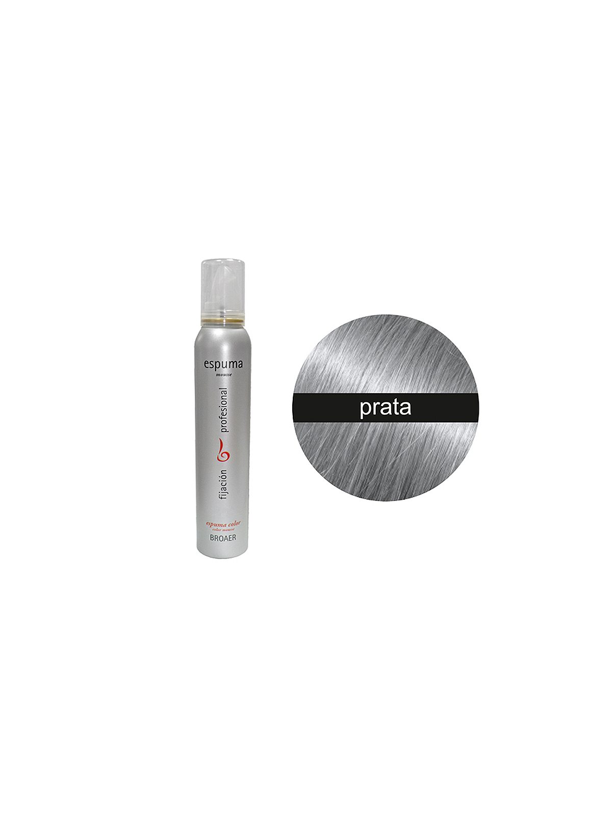 Espuma Broaer de Cor Prata 200 ml