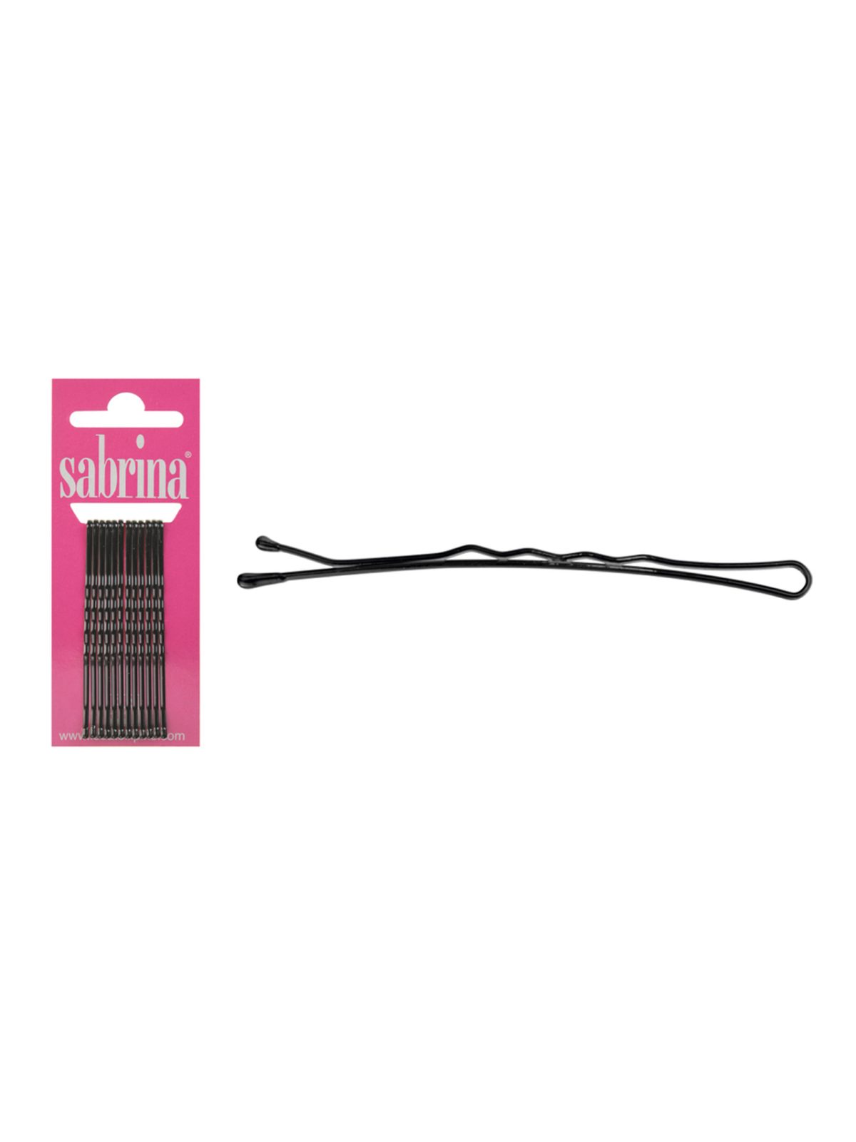 Ganchos Cabelo Sabrina Ondulado Preto 6 cm 72 x 12 Unidades