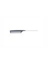 Pente Carbono Agulha Metal 23,5 cm Preto
