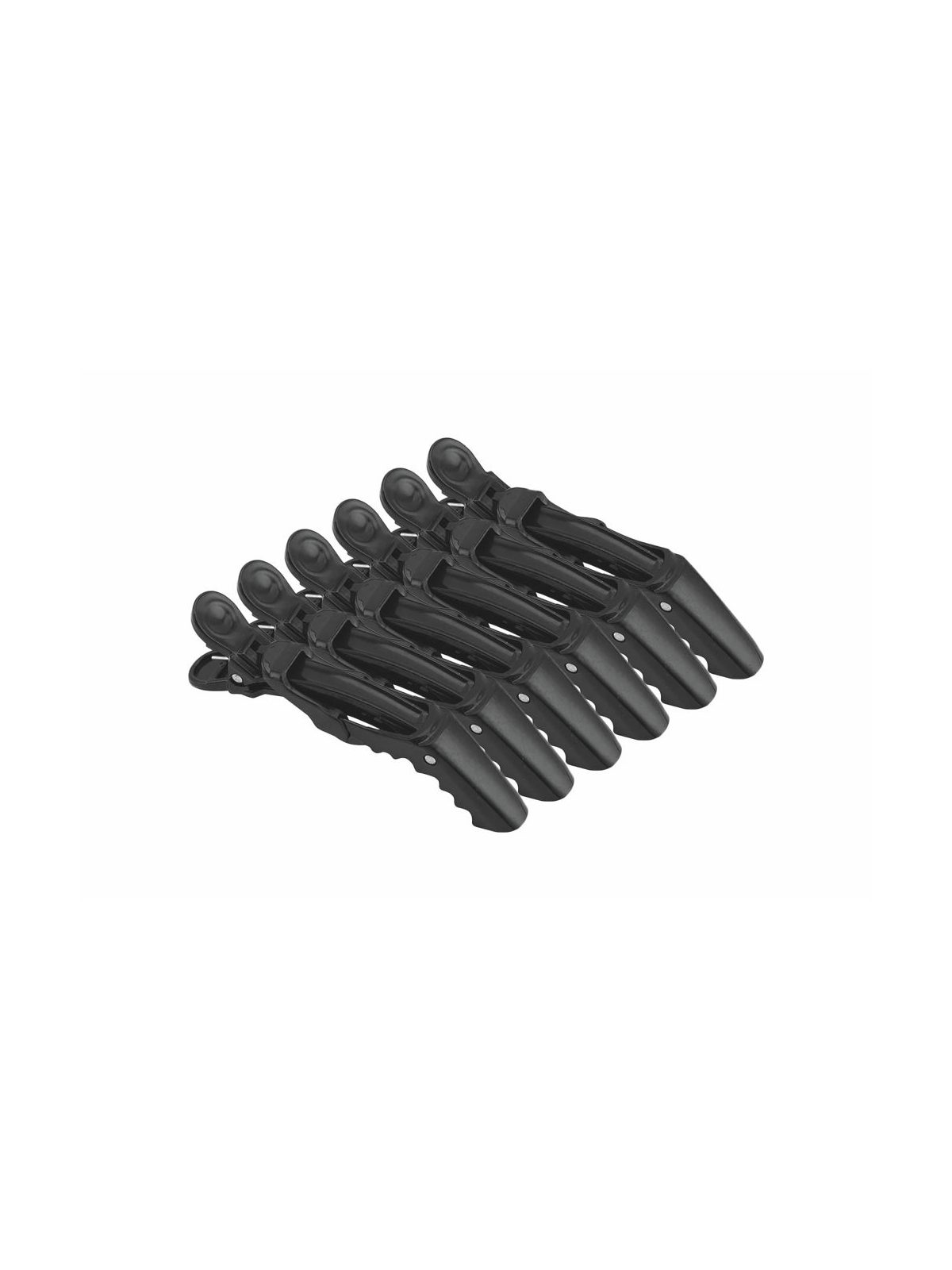 Pinça Cabelo Preta Grande 6 Unidades