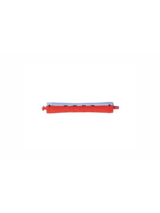 Bigoudi Cabelo Vermelho e Azul Estreito 12 Unidades