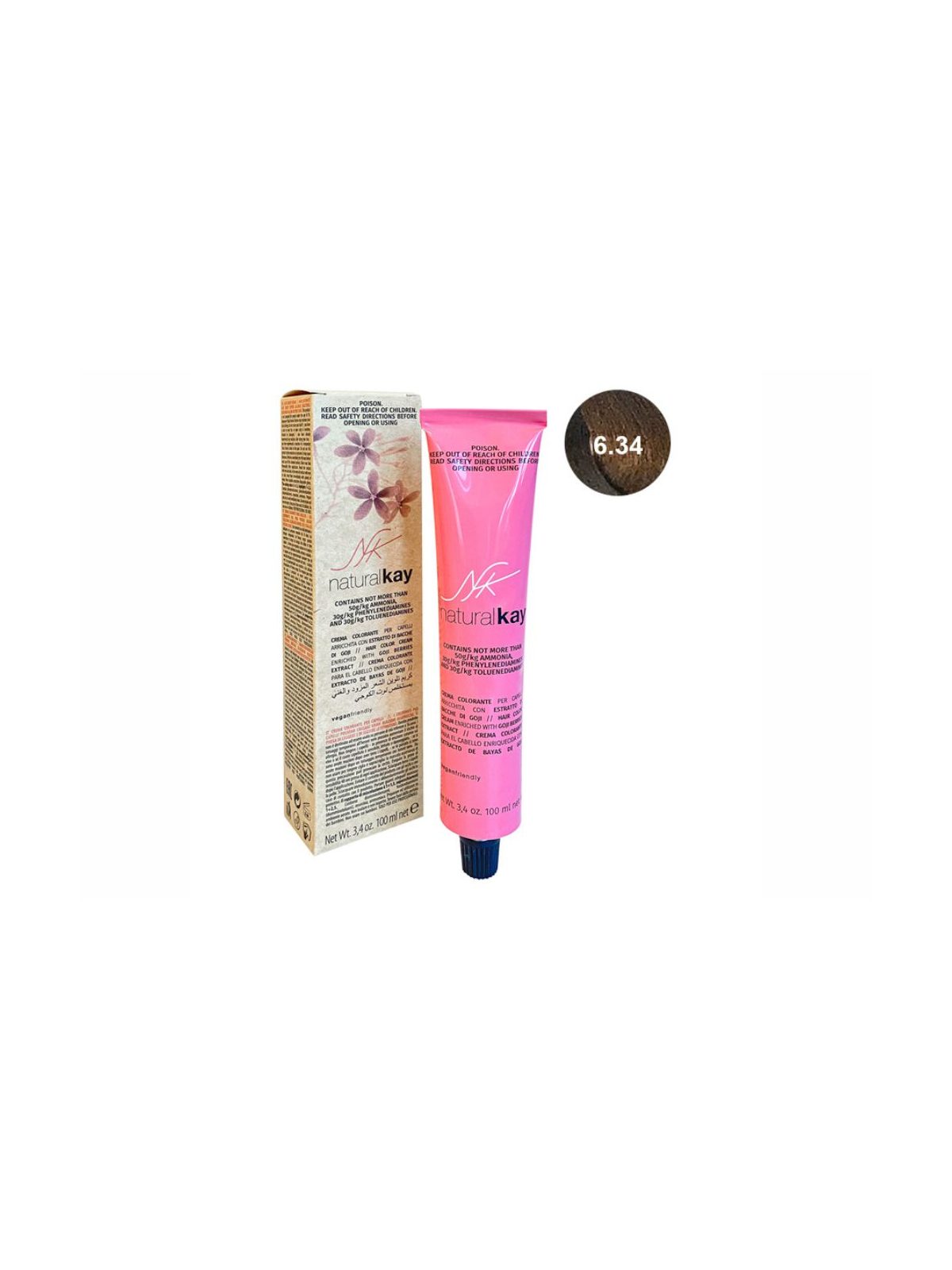 Coloração Capilar Natural Kay 6/34 100 ml