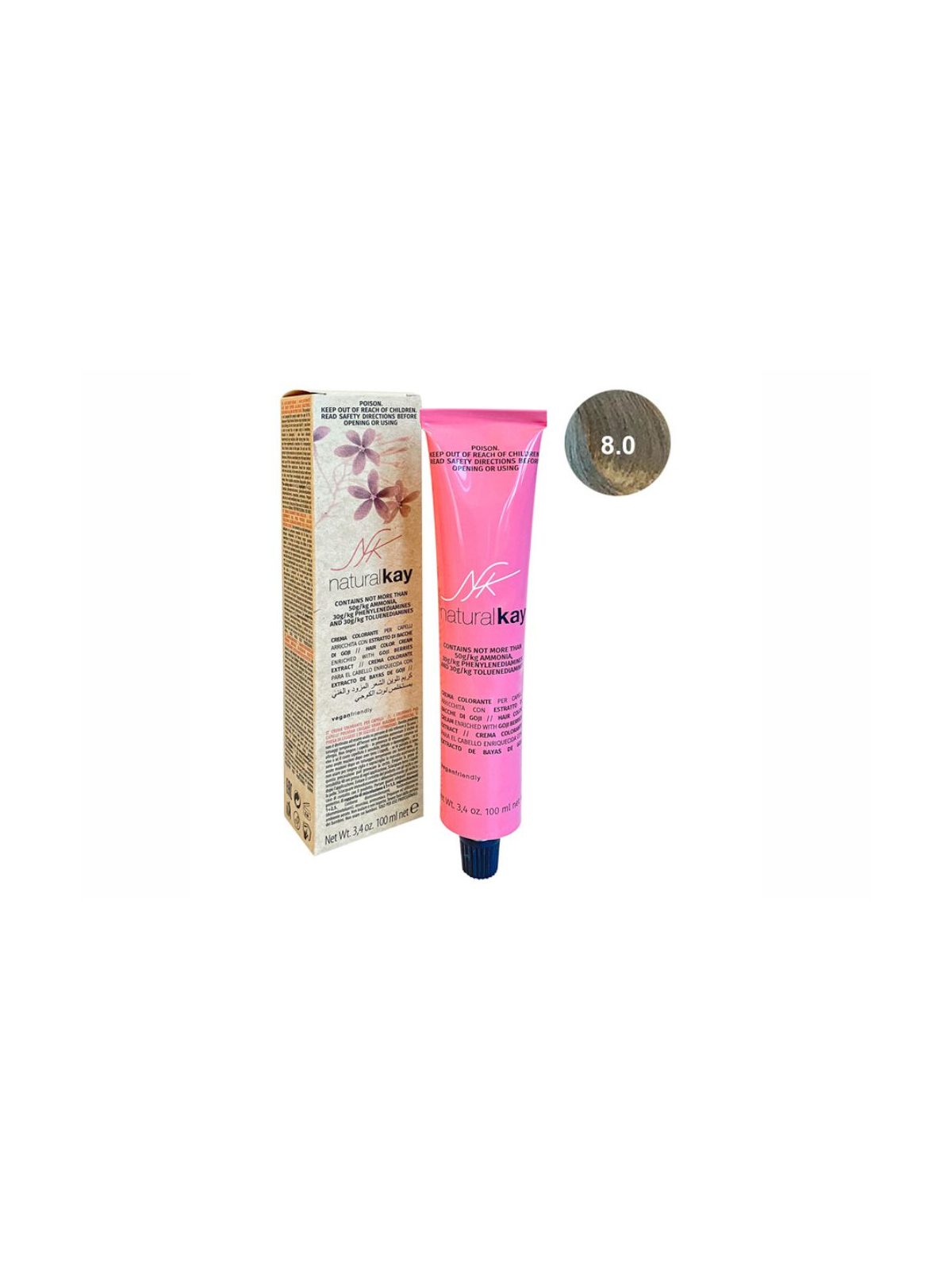 Coloração Capilar Natural Kay 8/0 100 ml